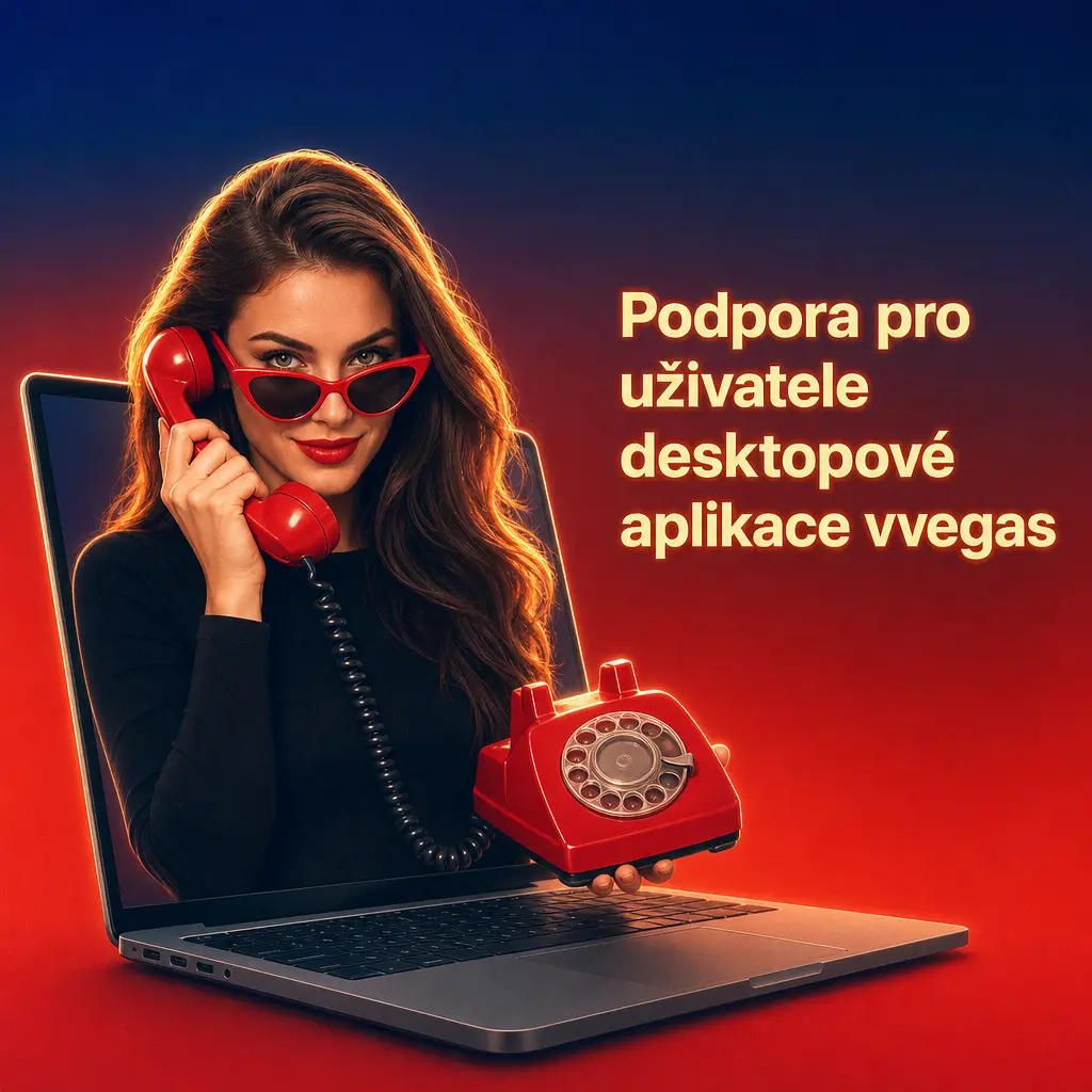 Zákaznická podpora pro desktopovou aplikaci vvegas – živý chat, e-mail a časté dotazy pro hráče PC klienta