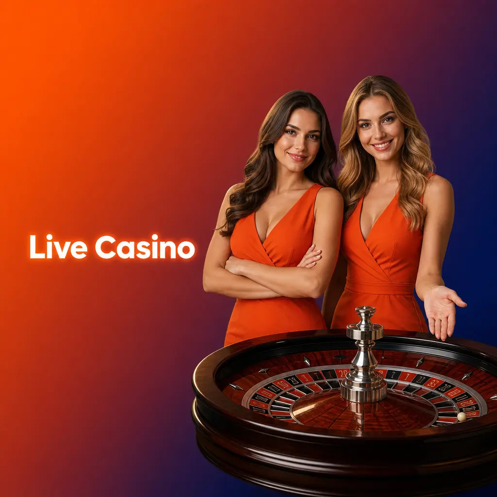 Live Casino se živými dealery – blackjack, ruleta, baccarat, poker a herní show jako Crazy Time