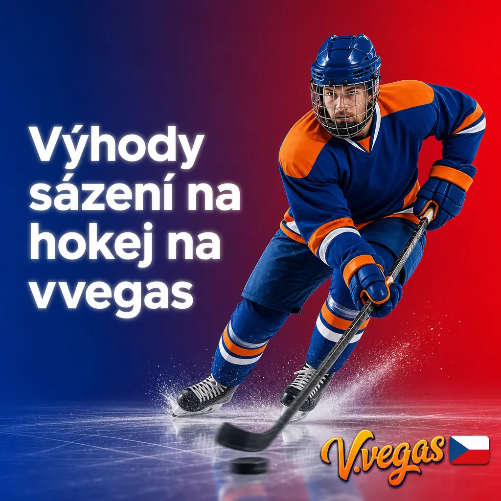 Sázení na hokej na Vvegas: přes 20 trhů na NHL zápas, live sázení, Cash Out a Bet Builder s licencí MF ČR.